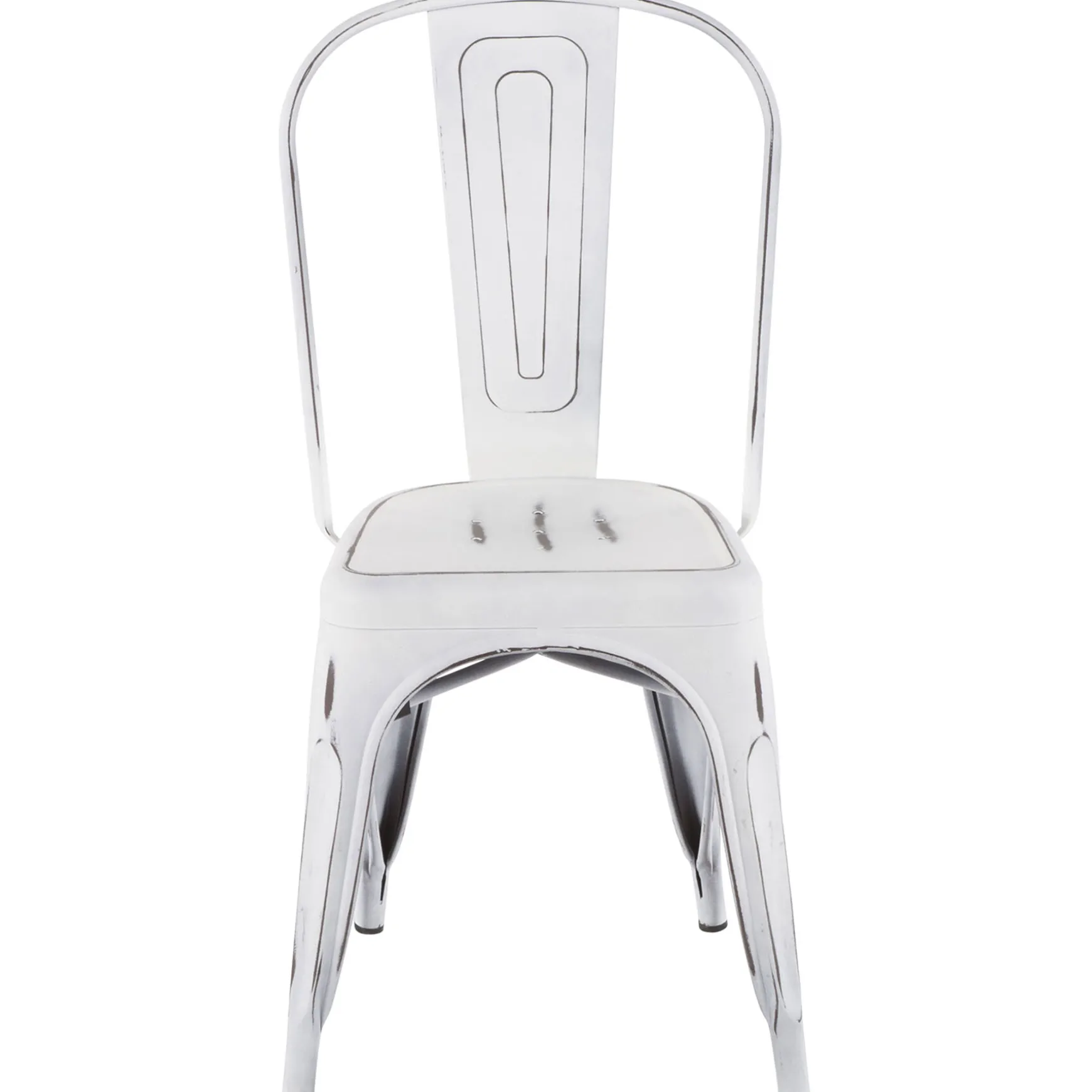 Oregon Vintage White Metal Dining Chair Opening Sales