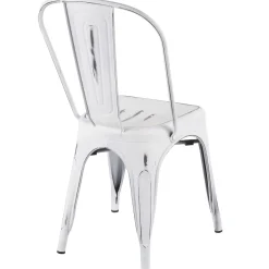 Oregon Vintage White Metal Dining Chair Opening Sales