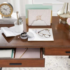 Parkview Metal & Wood Writing Desk With Storage, 48 Less Expensive