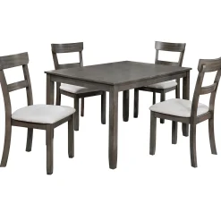 5-Piece Henderson Grey Dining Table Set Discount Online