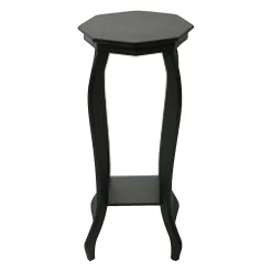Providence Black Wood Octagon Top Plant Stand, 24 Premium