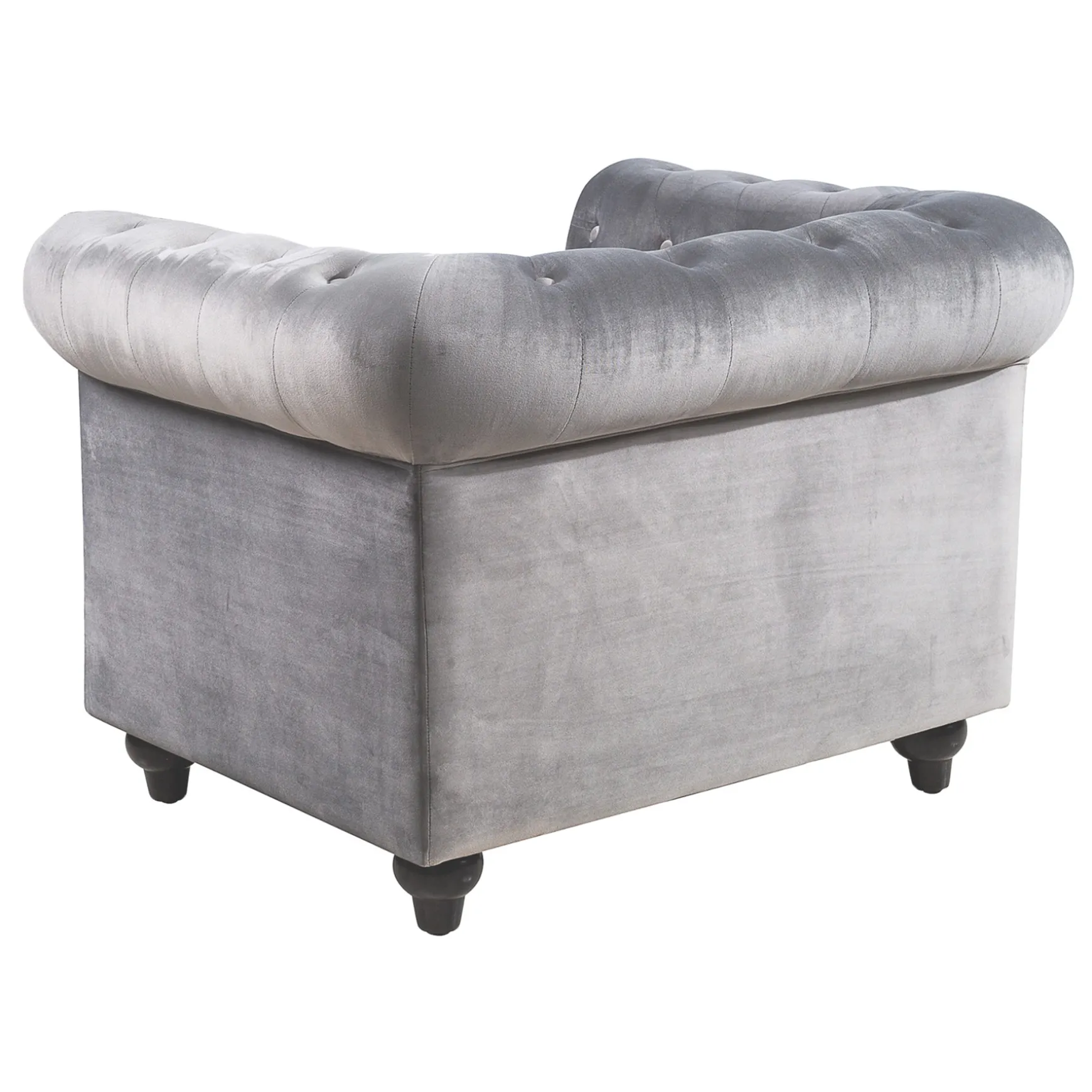 Providence Chesterfield Grey Velvet Tufted Chair Fashion