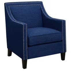 Providence Erica Studded Accent Chair, Blue Outlet