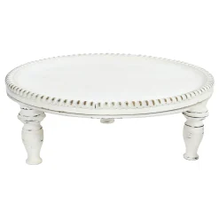 Providence White Wood Beaded Plant Stand, 13.5 Gift Selection