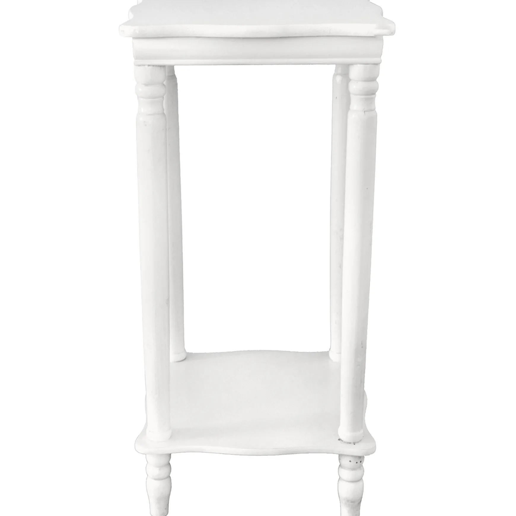 Providence White Wood Square Plant Stand, 24 Discount