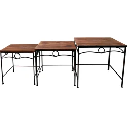 Rectangle Wood Top With Metal Leg Table, Large Featured