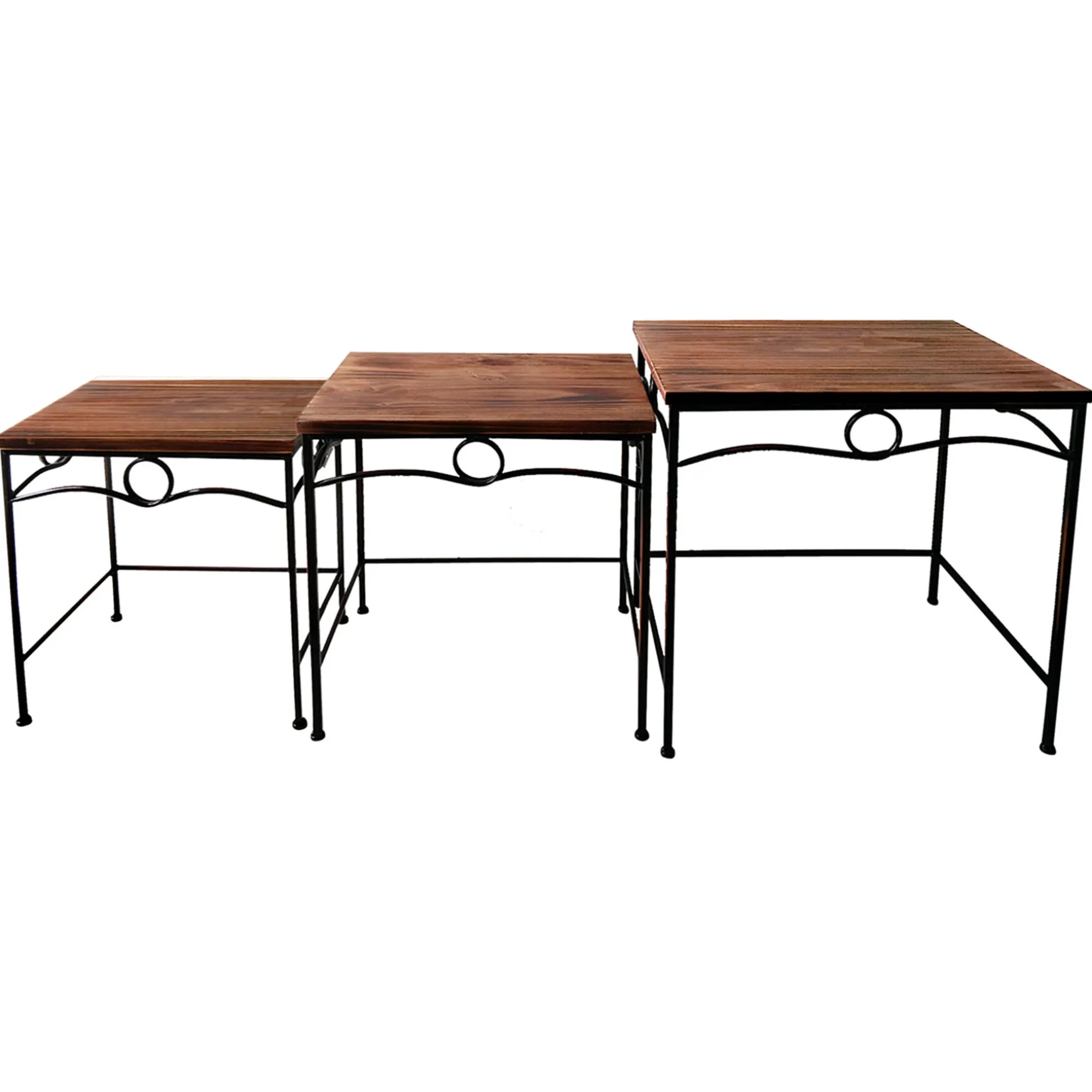 Rectangle Wood Top With Metal Leg Table, Large Featured