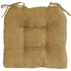 Reese Chenille Gold Chair Pad Opening Sales