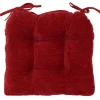 Reese Chenille Red Chair Pad Good Quality