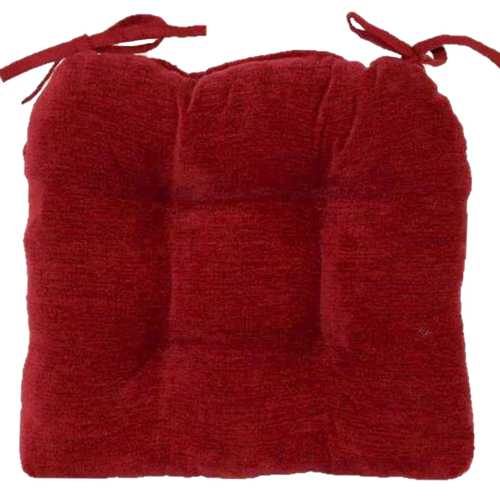 Reese Chenille Red Chair Pad Good Quality