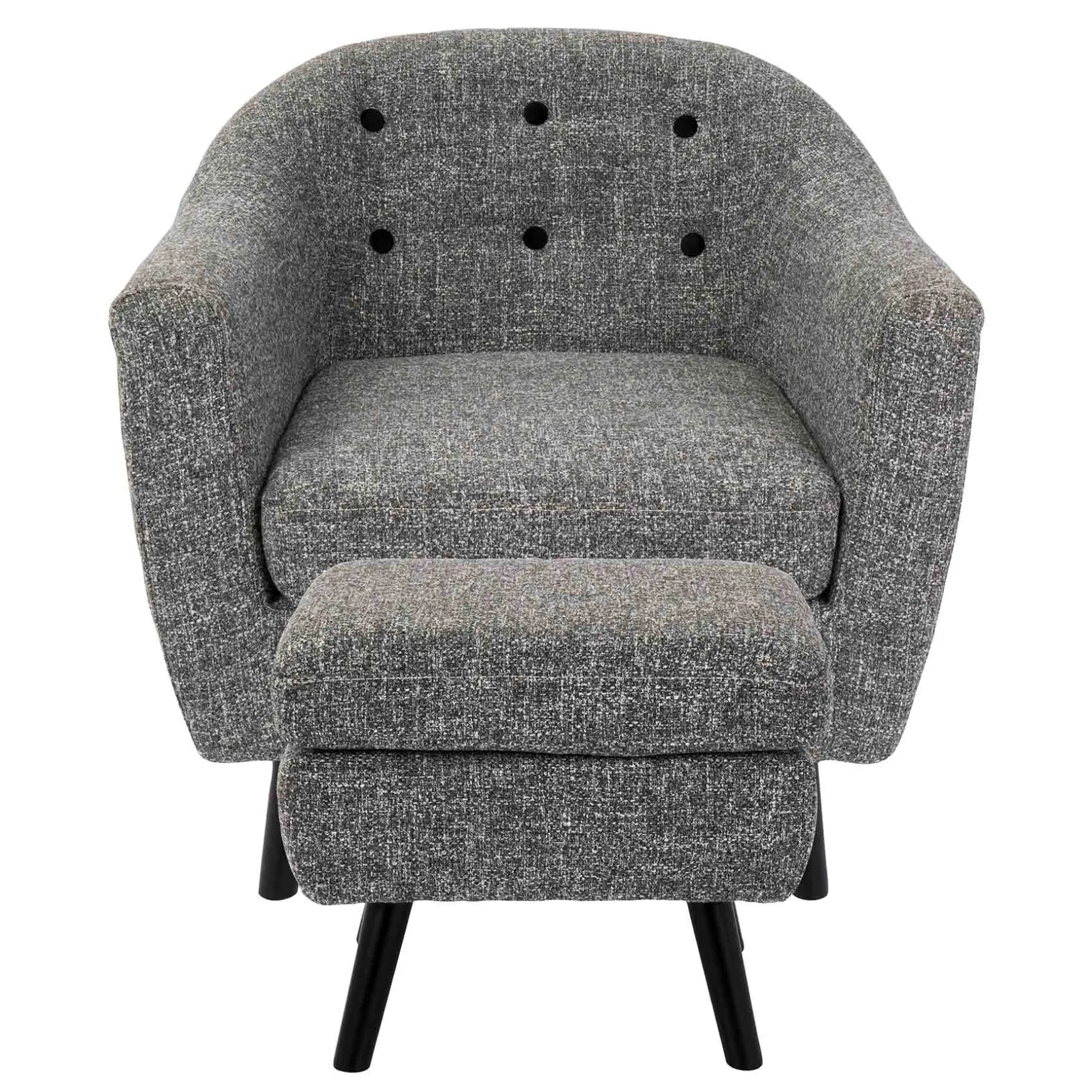 Rockwell Accent Chair & Ottoman Set, Salt & Pepper Opening Sales