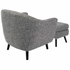 Rockwell Accent Chair & Ottoman Set, Salt & Pepper Opening Sales