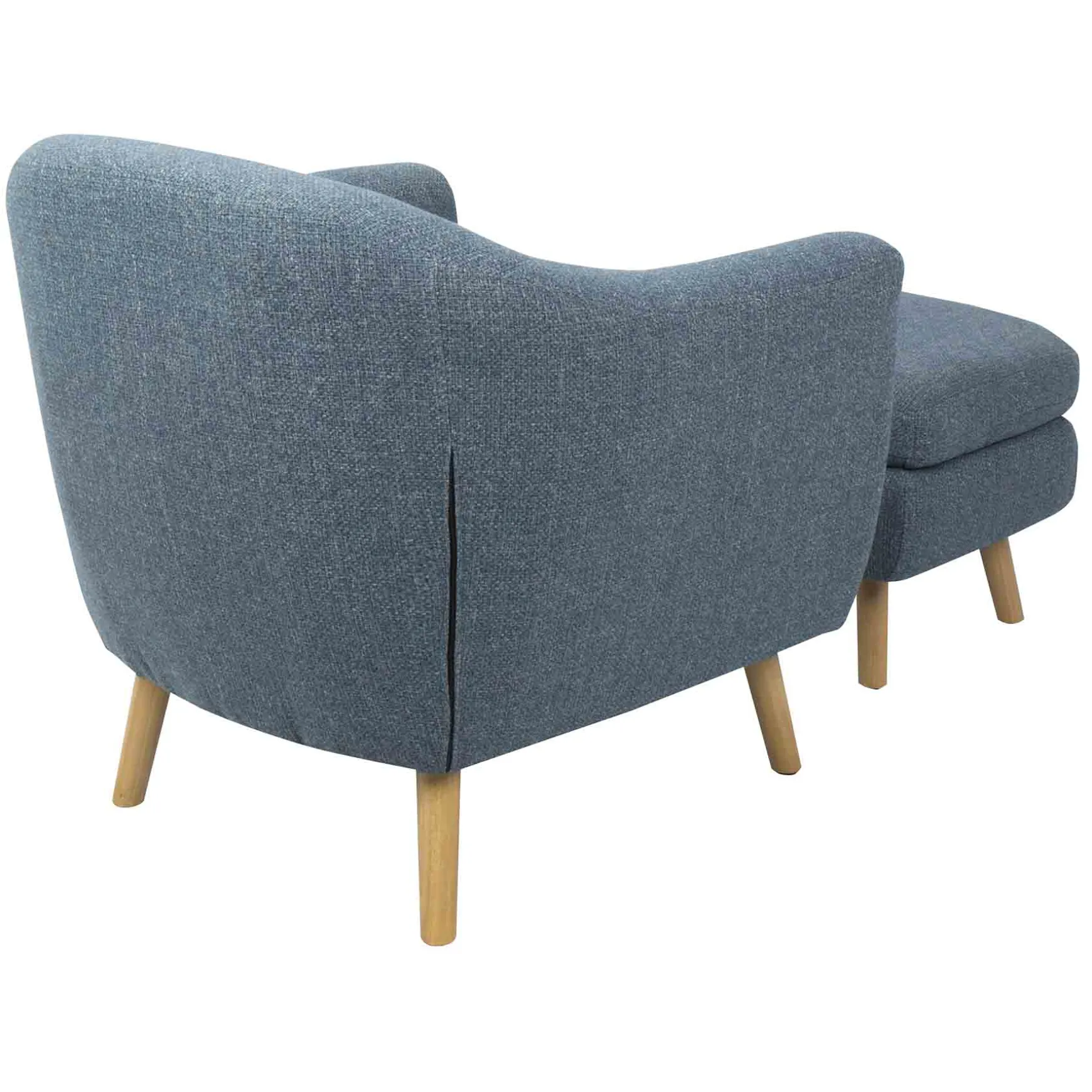Rockwell Accent Chair & Ottoman Set, Blue Bargain Sale