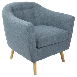 Rockwell Blue Mid-Century Modern Accent Chair Opening Sales