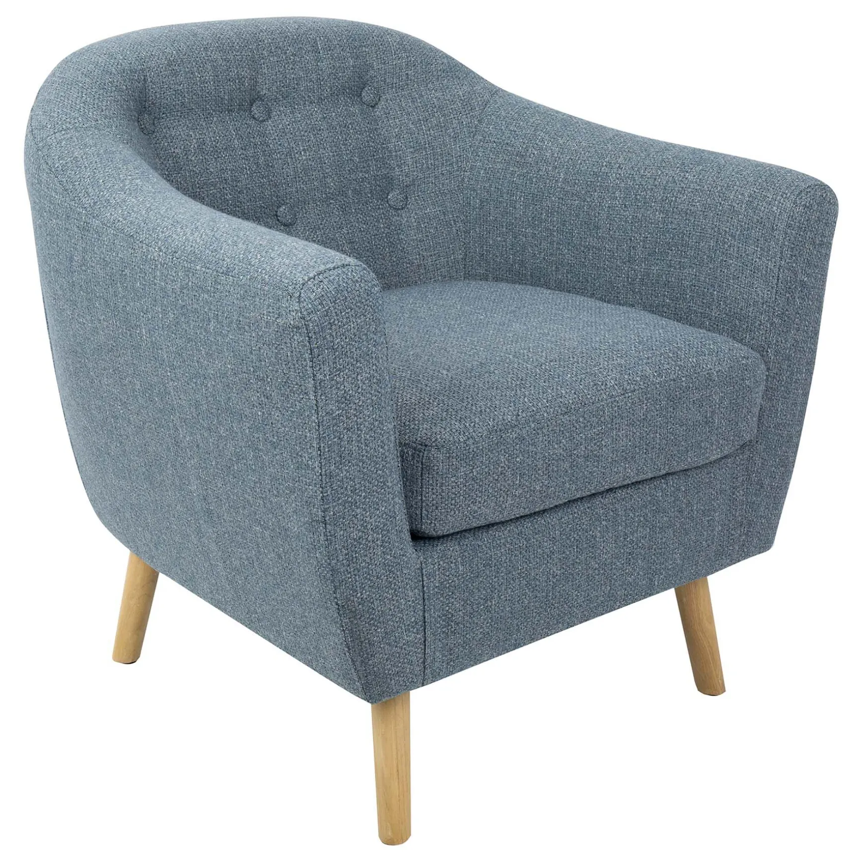 Rockwell Blue Mid-Century Modern Accent Chair Opening Sales