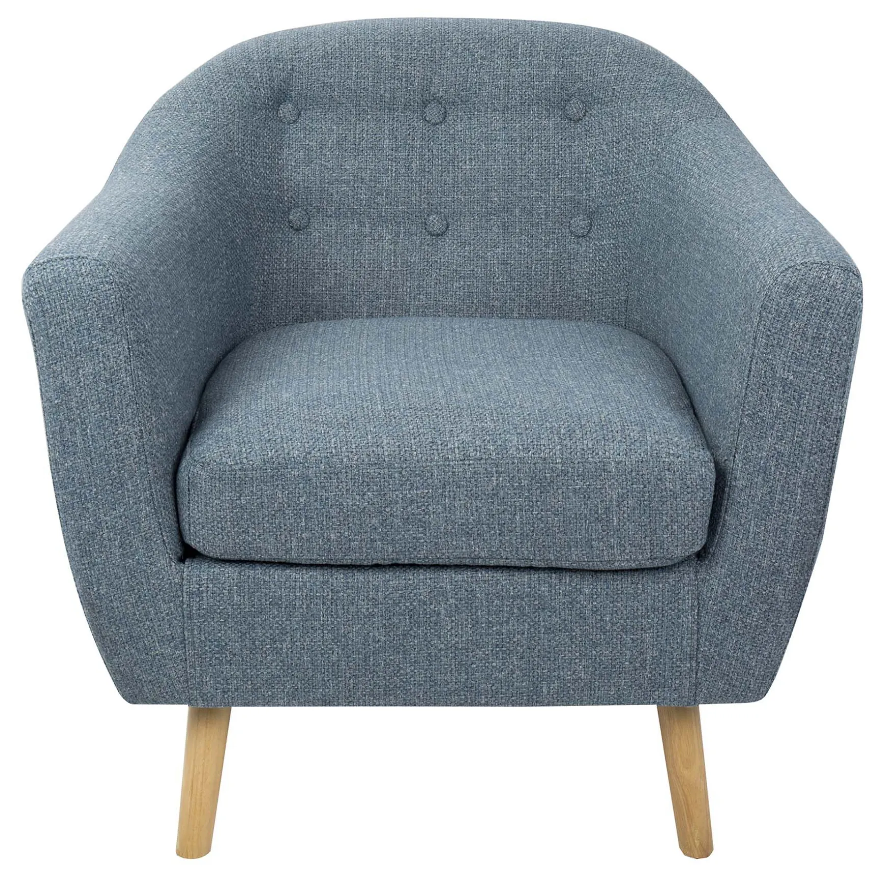 Rockwell Blue Mid-Century Modern Accent Chair Opening Sales