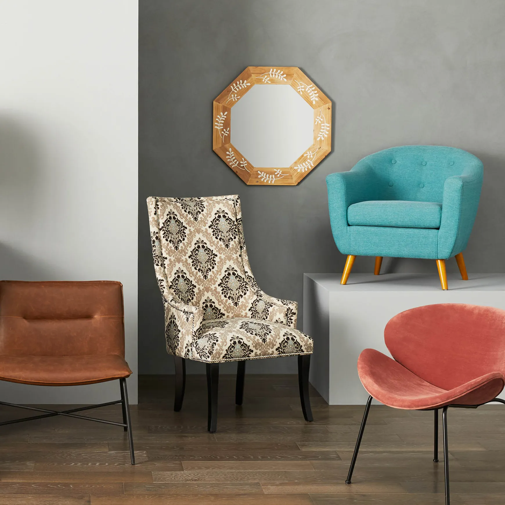 Rockwell Teal Mid-Century Modern Accent Chair Gift Selection