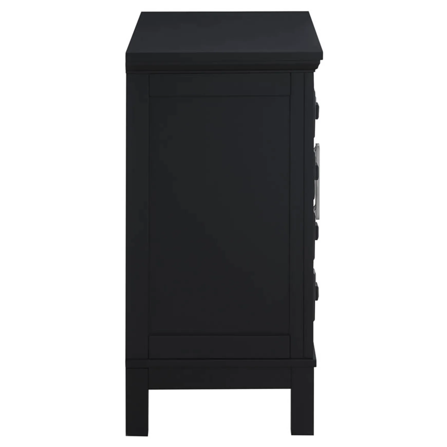 Sadie 2-Drawer Geometric Cabinet, Black Outlet