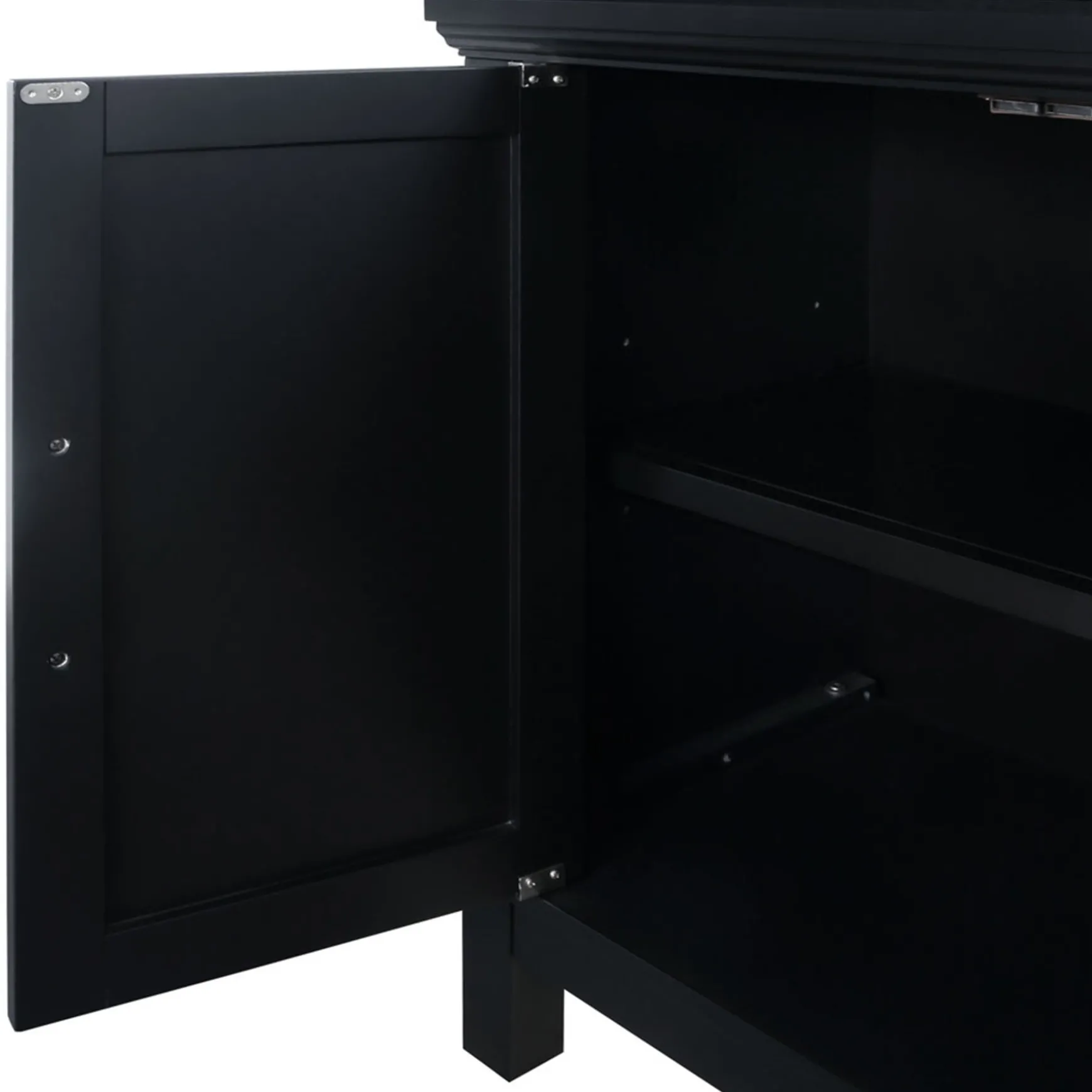Sadie 2-Drawer Geometric Cabinet, Black Outlet