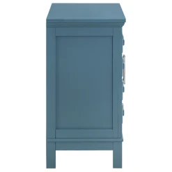 Sadie 2-Drawer Geometric Cabinet, Turquoise Clearance