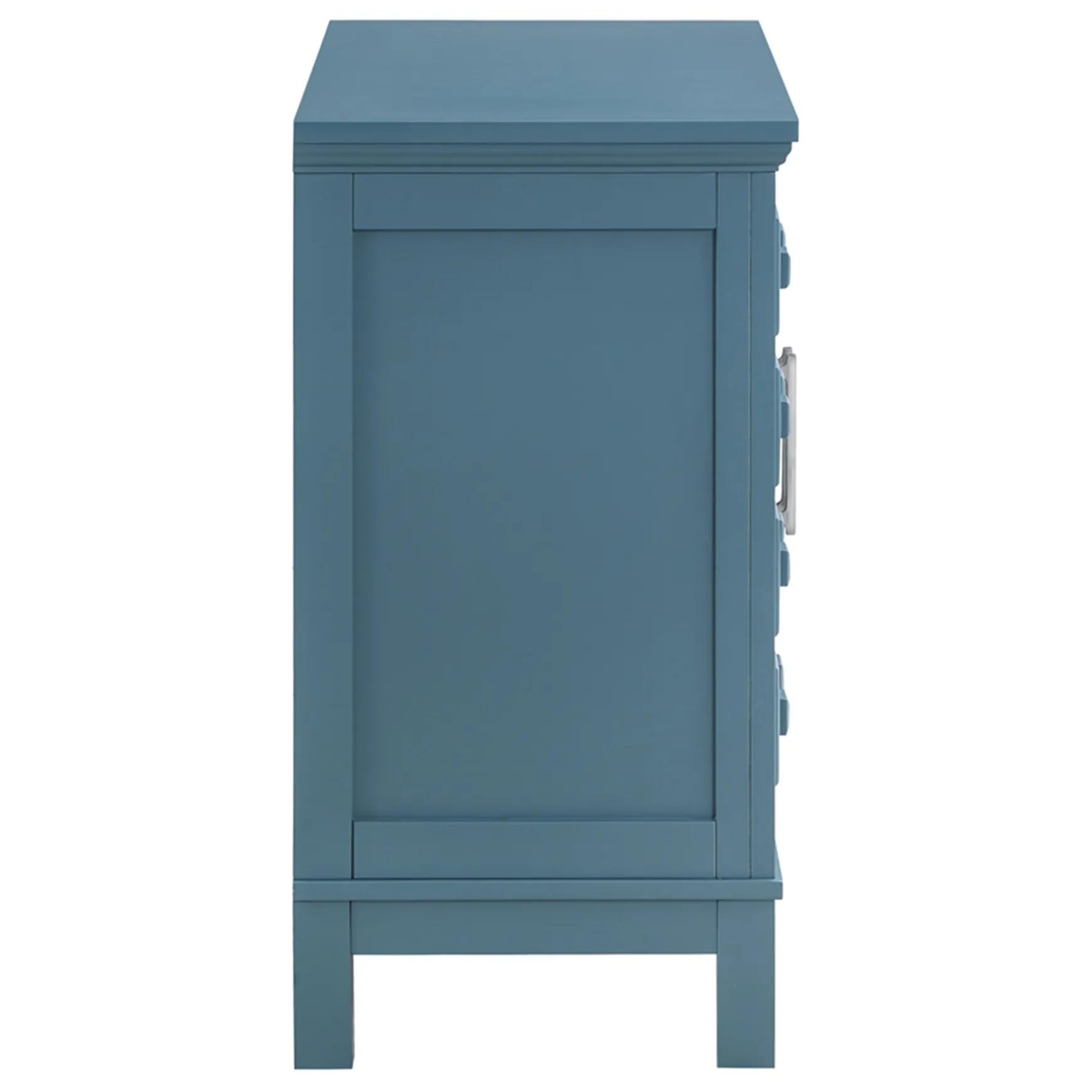 Sadie 2-Drawer Geometric Cabinet, Turquoise Clearance
