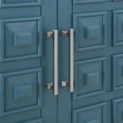 Sadie 2-Drawer Geometric Cabinet, Turquoise Clearance