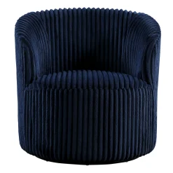 Sawyer Blue Pleated Swivel Tub Chair Promotion