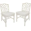 Set Of 2 Grace Mitchell Dana White Rattan Dining Chair Gift Selection