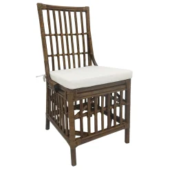 Set Of 2 Honeybloom Cade Brown Rattan Box Chair Outlet