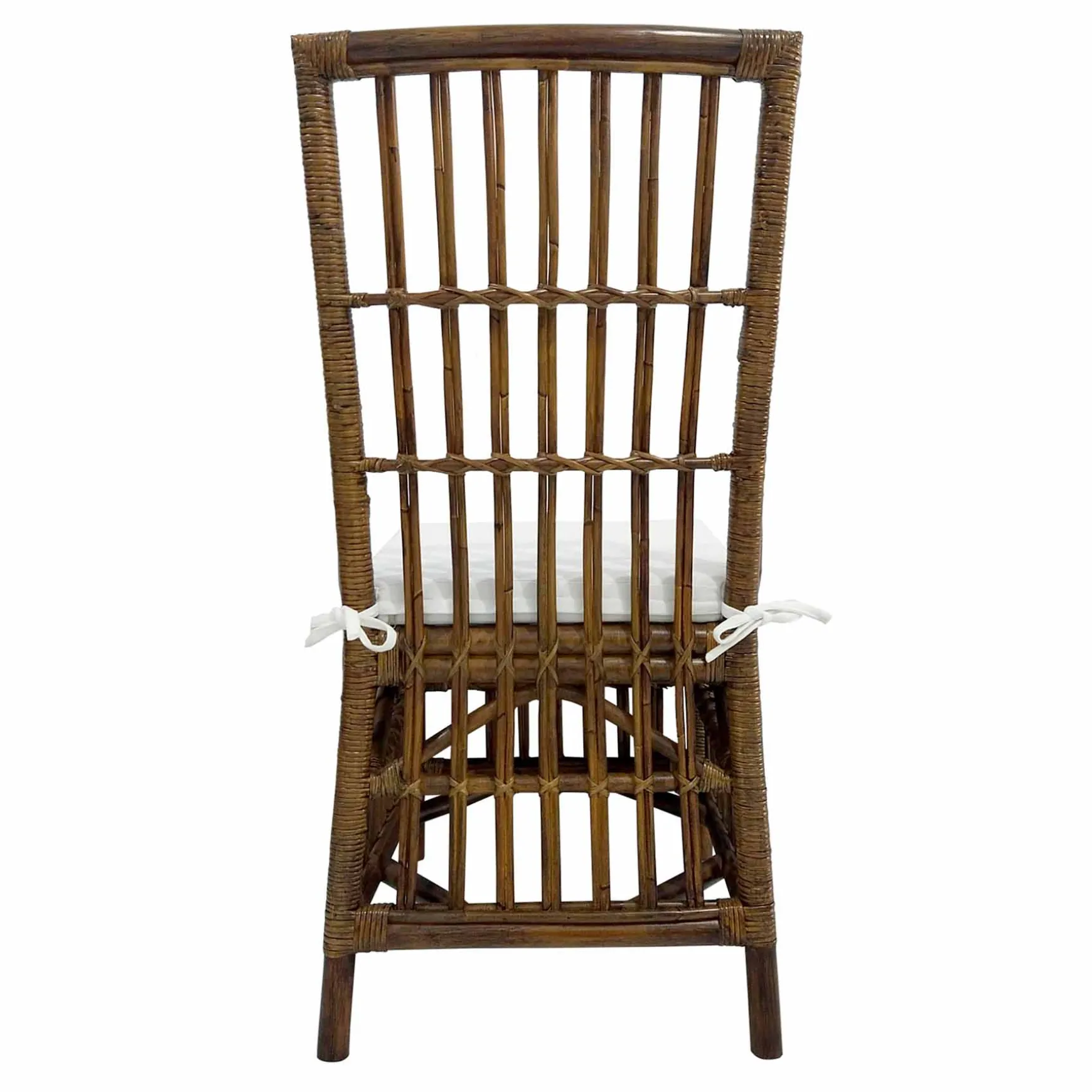 Set Of 2 Honeybloom Cade Brown Rattan Box Chair Outlet