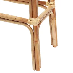 Set Of 2 Indah Rattan Backless Barstool, Honey Bargain Sale