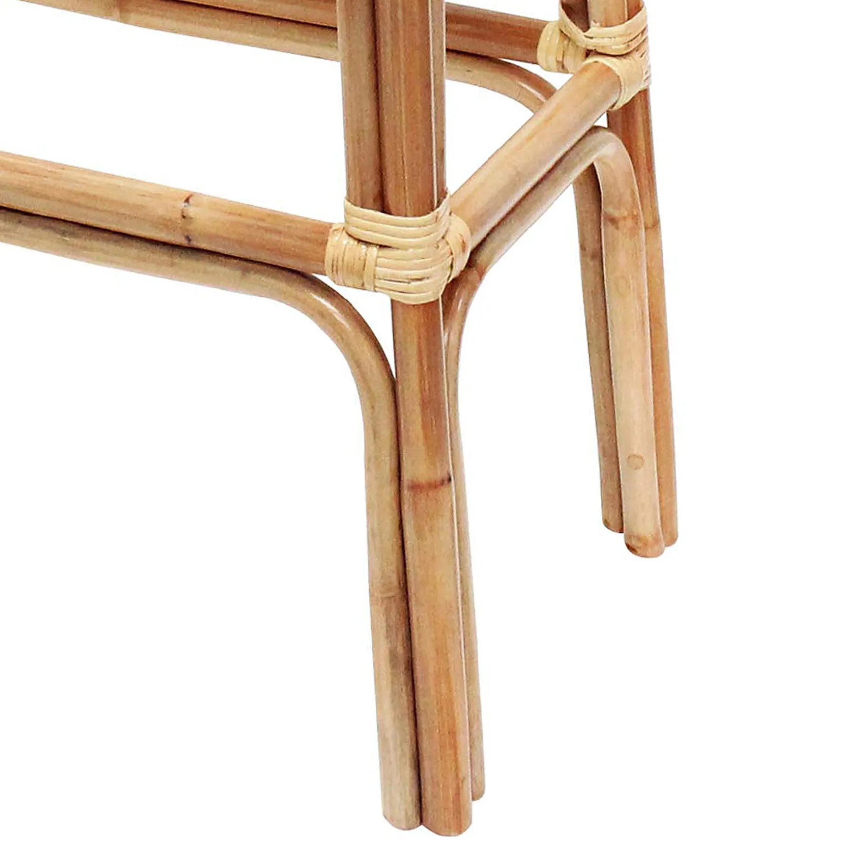 Set Of 2 Indah Rattan Backless Barstool, Honey Bargain Sale