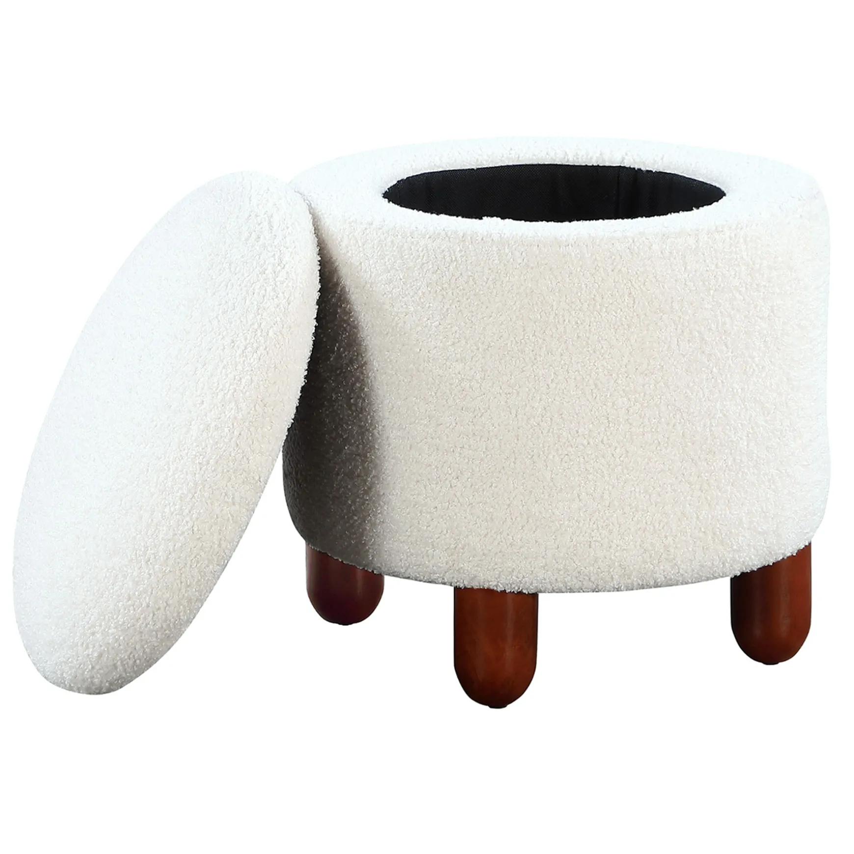 Shay White Storage Ottoman Discount Online