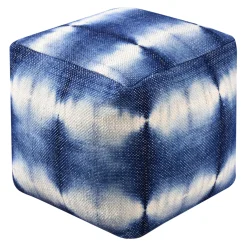 Shyloh Shibori Pouf Blue Discount
