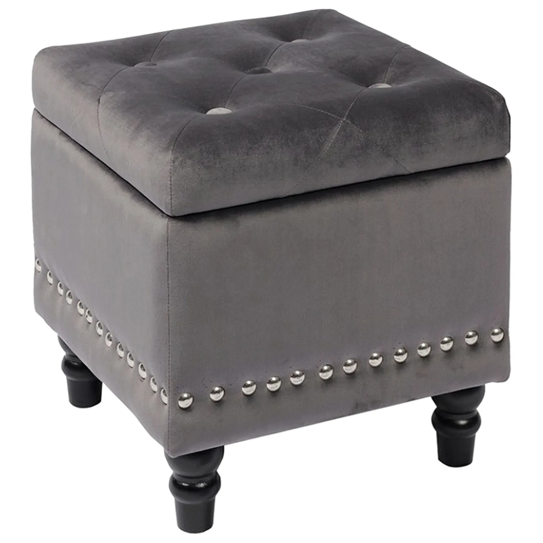 Stanley Grey Storage Ottoman Premium