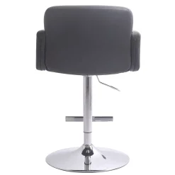Stout Adjustable Faux Leather Barstool, Grey Discount
