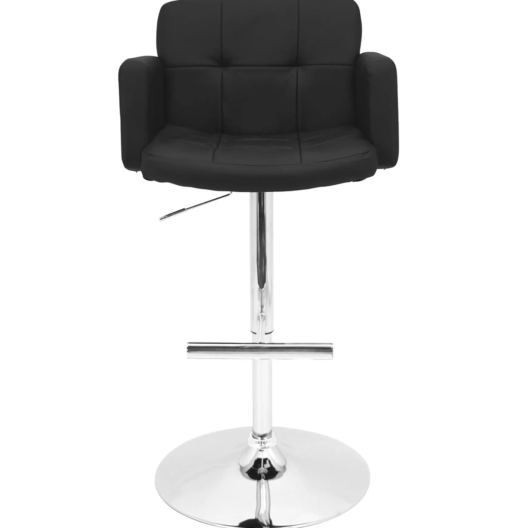 Stout Black Faux Leather Adjustable Barstool Promotion