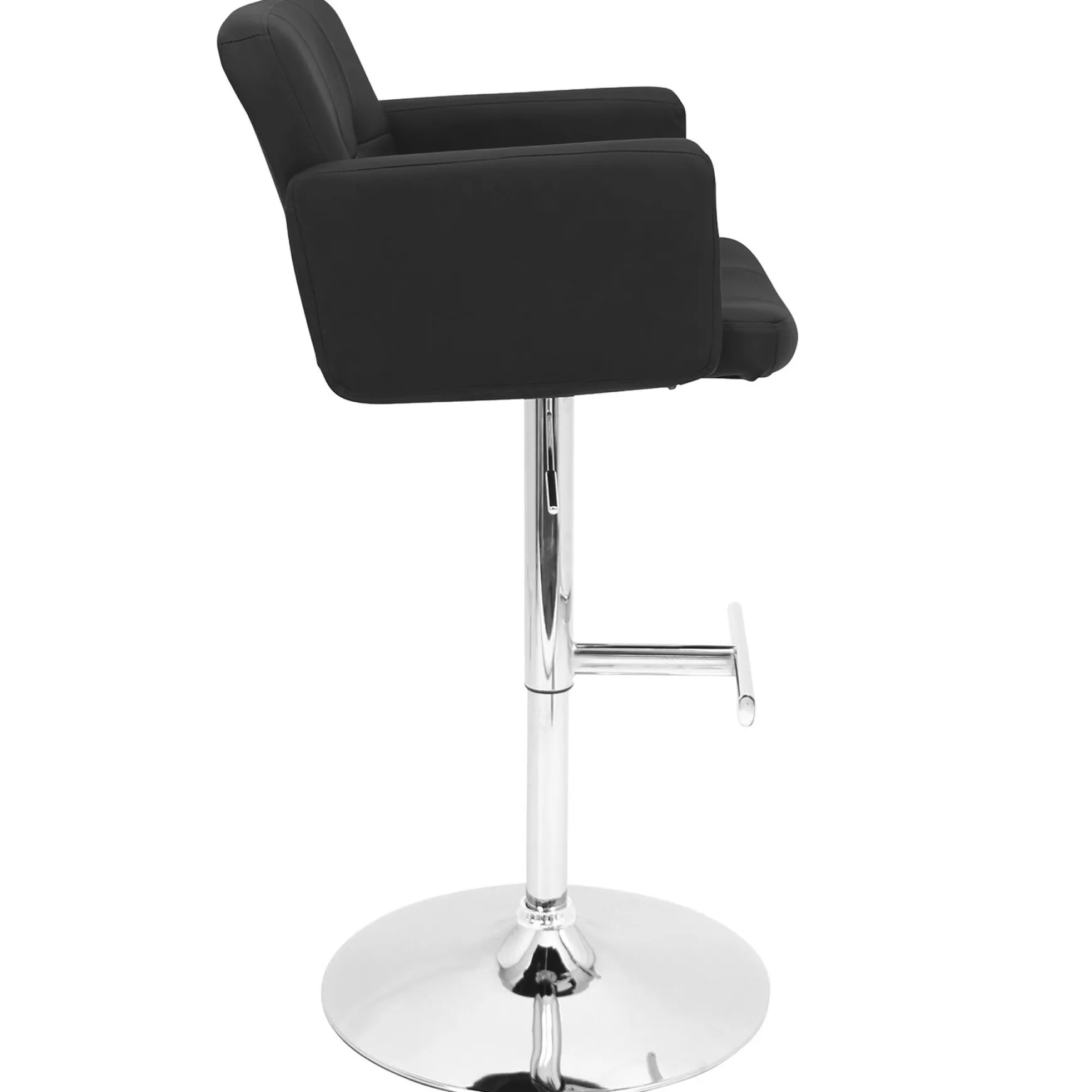 Stout Black Faux Leather Adjustable Barstool Promotion