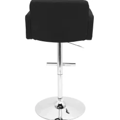 Stout Black Faux Leather Adjustable Barstool Promotion