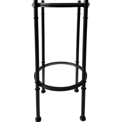 Tempered Glass Top With Black Metal Frame 2 Tier Plant Stand Promotion