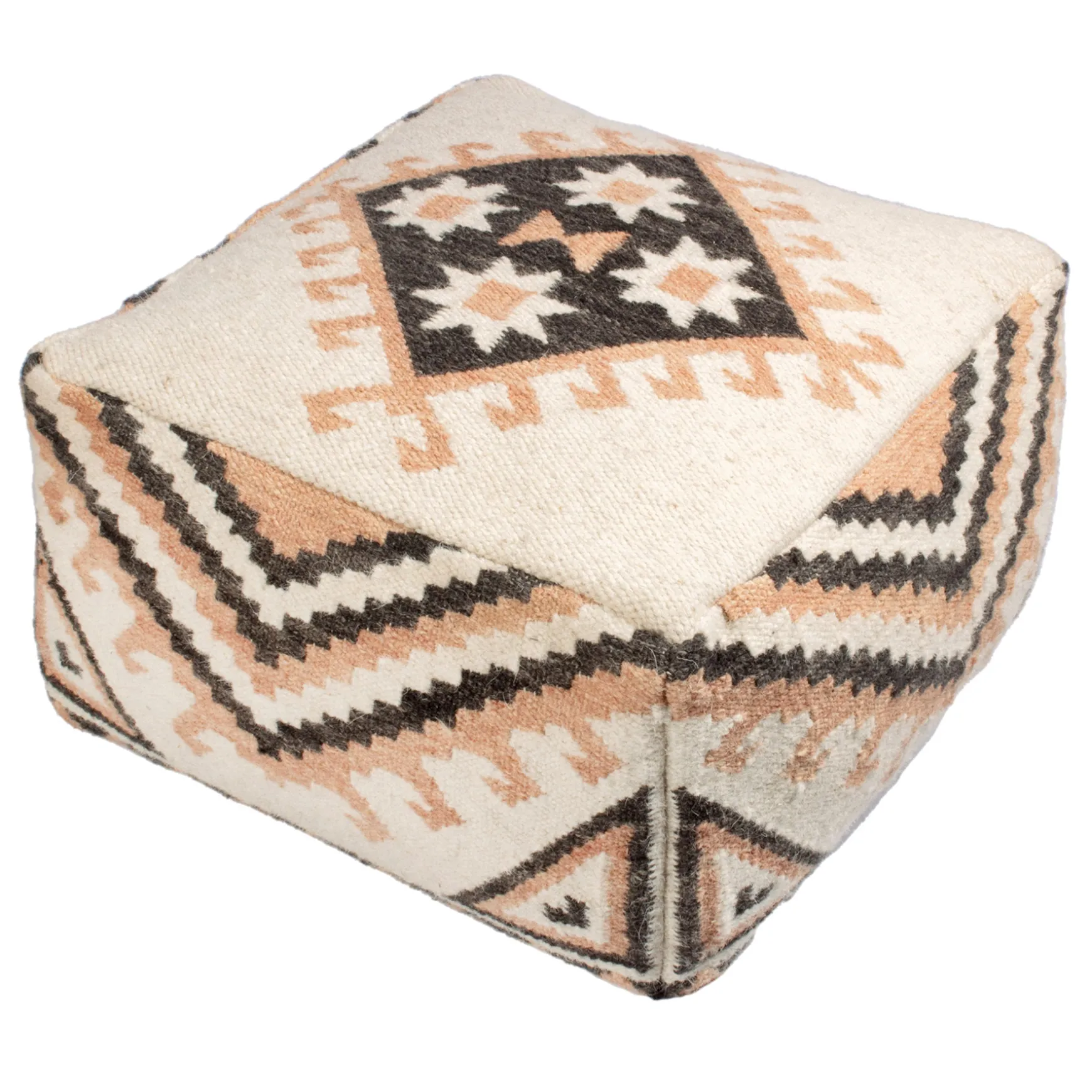 Tracey Boyd Kilim Pouf Neutral Discount
