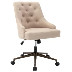 Tufted Cream Adjustable Office Chair Promotion