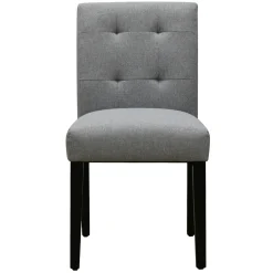 Tufted Dining Chair, Grey Flash Sale