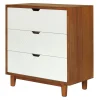 Two-Tone 3-Drawer Wooden Cabinet Featured