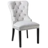 Velvet Grey Tufted Ring Back Dining Chair Discount Online