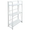 Vienna 3-Tier White Folding Bookshelf Outlet