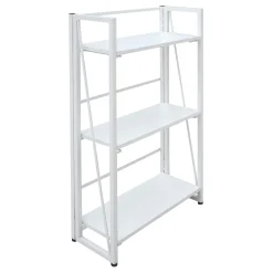 Vienna 3-Tier White Folding Bookshelf Outlet