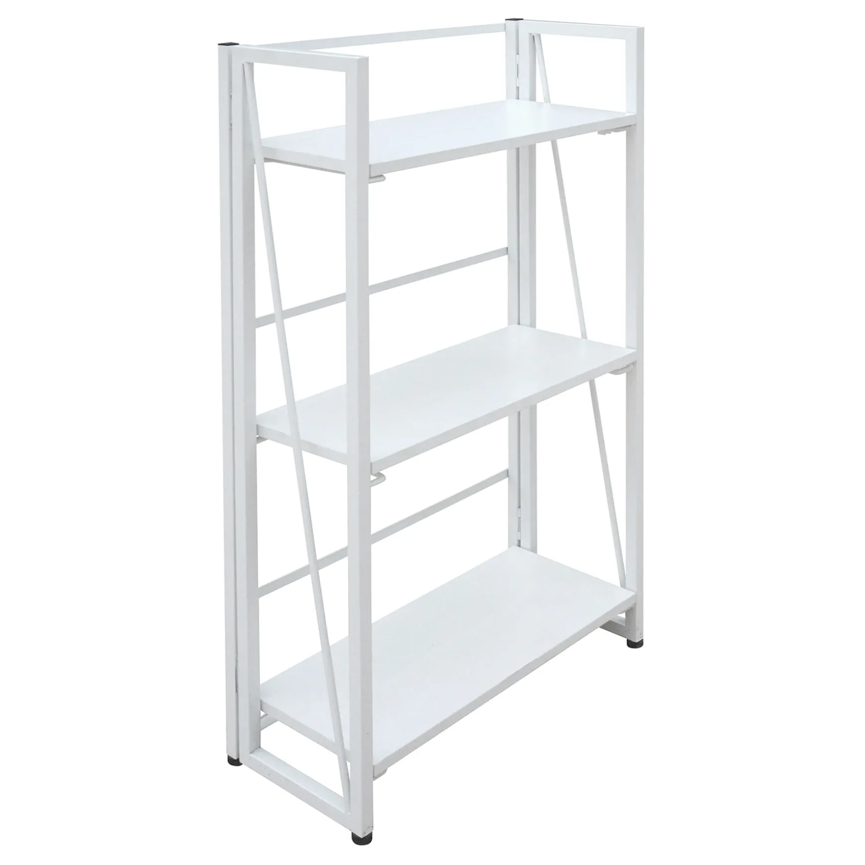 Vienna 3-Tier White Folding Bookshelf Outlet