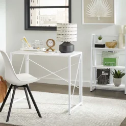 Vienna 3-Tier White Folding Bookshelf Outlet