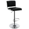 Warren Black Faux Leather Adjustable Barstool Premium